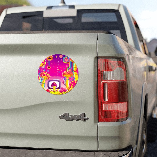 Psychedelic Video Game Fantasy World Car Magnets