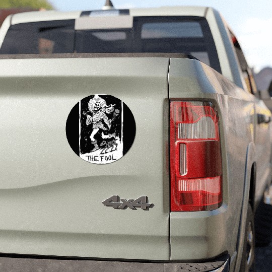 The Fool Skeleton With Dog Tarot Card Car Magnets