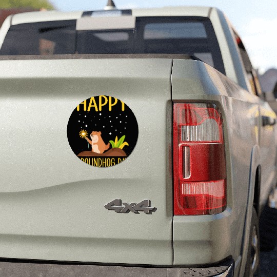 Happy Groundhog Day Car Magnets