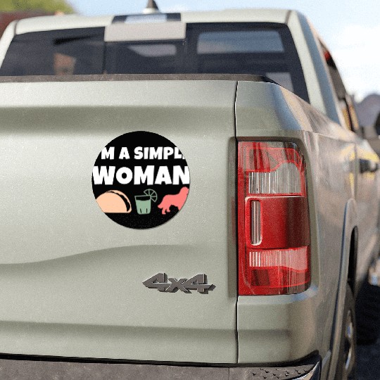 I'm A Simple Woman Tacos Tequila Bernese Mountain Car Magnets