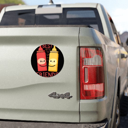 Ketchup Mustard Best Friends Forever Car Magnets