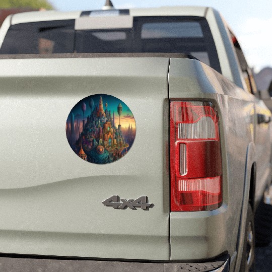 Psychedelic City 3 Car Magnets