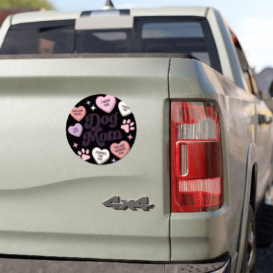 Dog Mom Valentines Day Candy Hearts Galentines Car Magnets