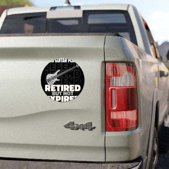 Bass Guitar Bassist Retired Car Magnets