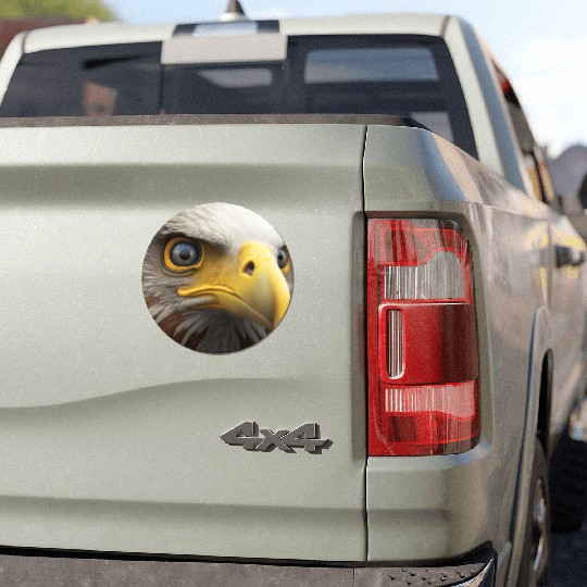 bald eagle eyes hyper realistic hyper details Car Magnets