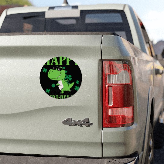 Happy St Pat-Rex Day Dinosaur Boys St Patricks Day Car Magnets