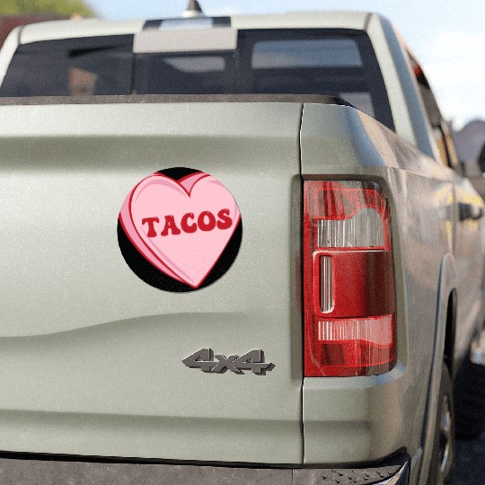Tacos Are My Valentine Taco Heart I Love Taco Car Magnets