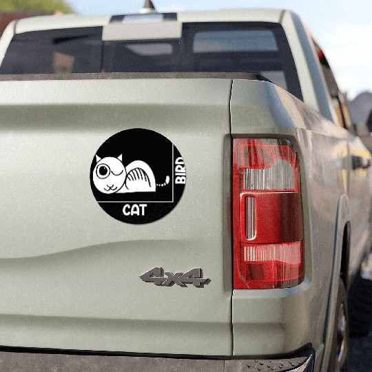 Funny Cat Or Bird Optical Illusion A Philosophy Car Magnets