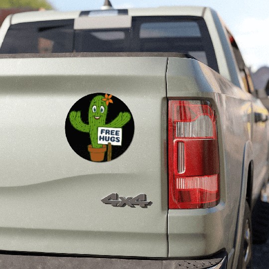 Free Hugs Cactus Car Magnets