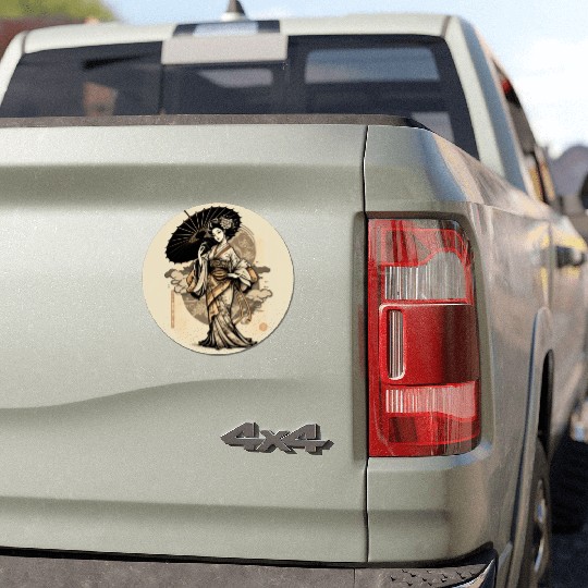Japanese Kimono girl Car Magnets