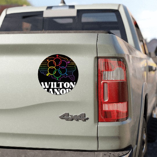 Wilton Manors Pride Flag Pride Month LGBTQ Flag Car Magnets