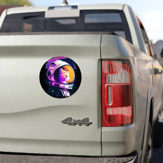 Aesthetic Vaporwave Space Cat 80s 90s Astronaut Car Magnets