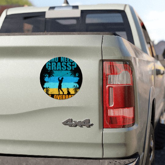 Who needs grass? It's overrated! Car Magnets