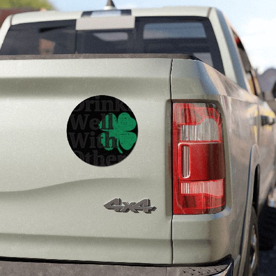 Drinks Well With Others St Patricks Day Car Magnets