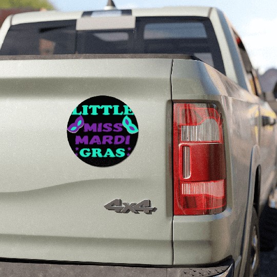 little miss mardi gras great Gift for Women & Girl Car Magnets