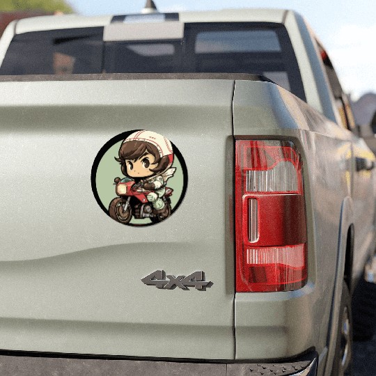 Motorcycle Boy Car Magnets