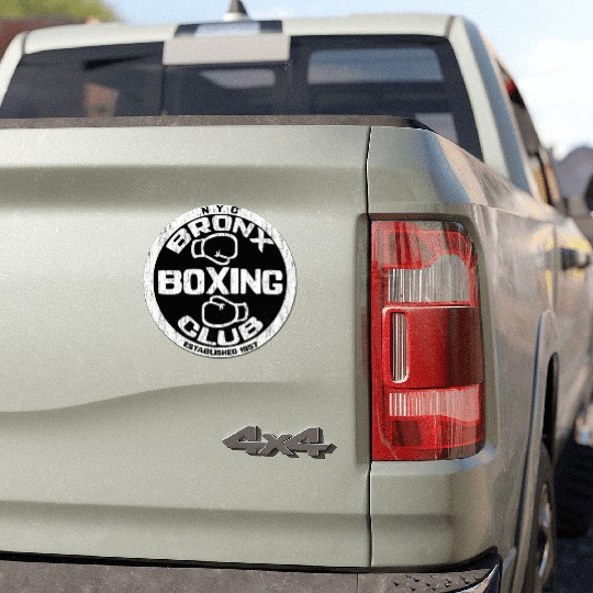 Bronx Boxing Club Squared Circle Distressed Car Magnets