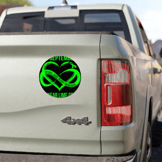 In September We Wear Lime Green Spinal Cord Injury Car Magnets