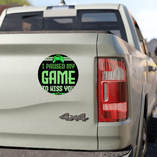 I Paused My Game To Kiss You Irish Retro Gamer Car Magnets