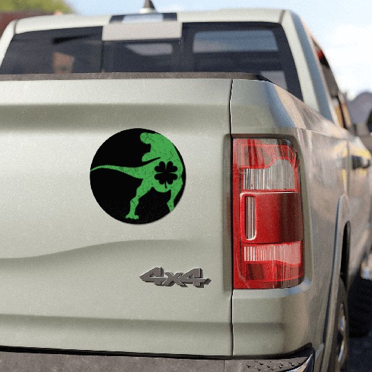 Tyrannosaurus T Rex Dinosaur St Patricks Day Irish Car Magnets