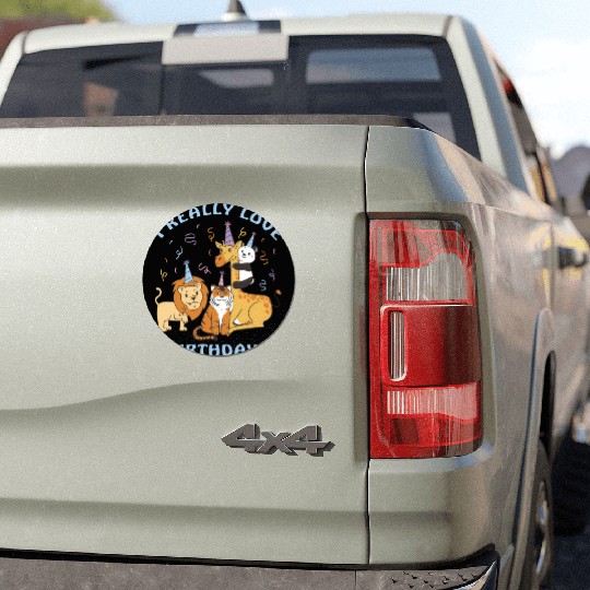 Safari africa birthday party lion tiger giraffe Car Magnets