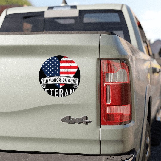 Patriotic Veteran USA Flag American Memorial Day Car Magnets