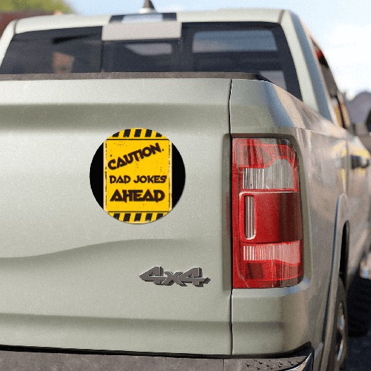 Caution Dad Jokes Ahead, funny dad Car Magnets