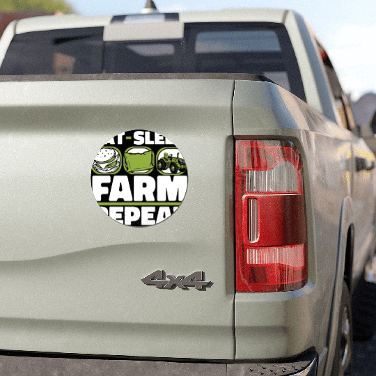 Eat Sleep Farm Repeat Agriculture Rancher Farmer Car Magnets