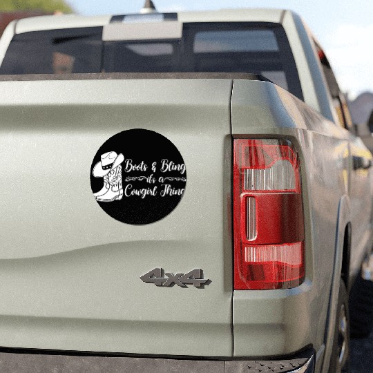 Boots And Bling It's A Cowgirl Thing Car Magnets