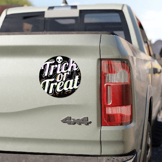 Trick Or Treat Spiderweb Halloween Car Magnets