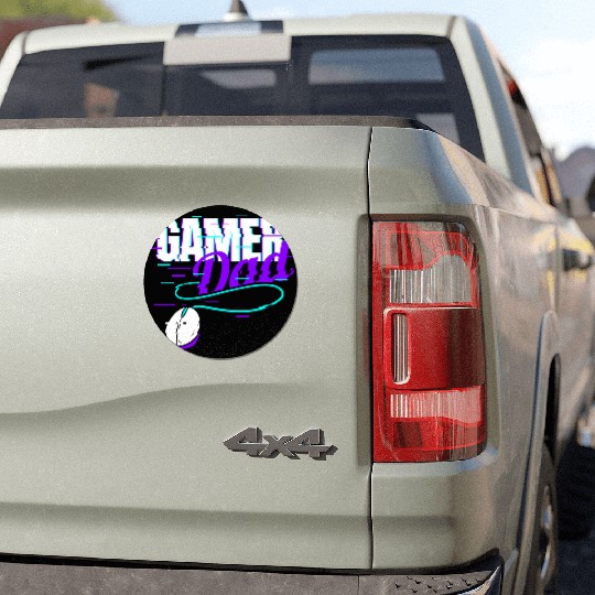 Retro Vaporwave Gamer Gaming Dad Car Magnets