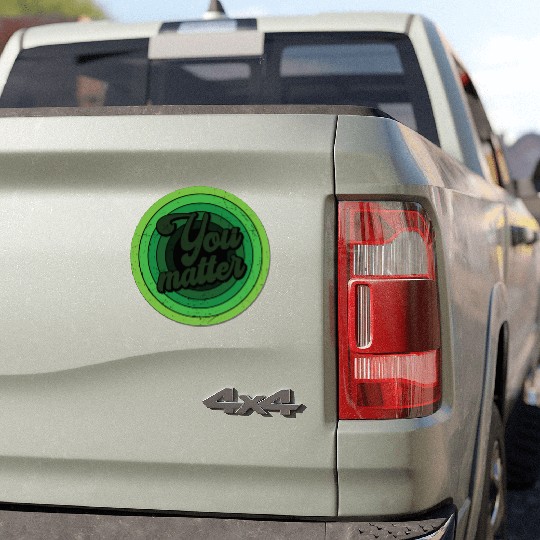 You Matter Green Mental Health Car Magnets