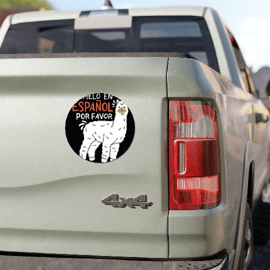 Spanish Teacher Llama Car Magnets