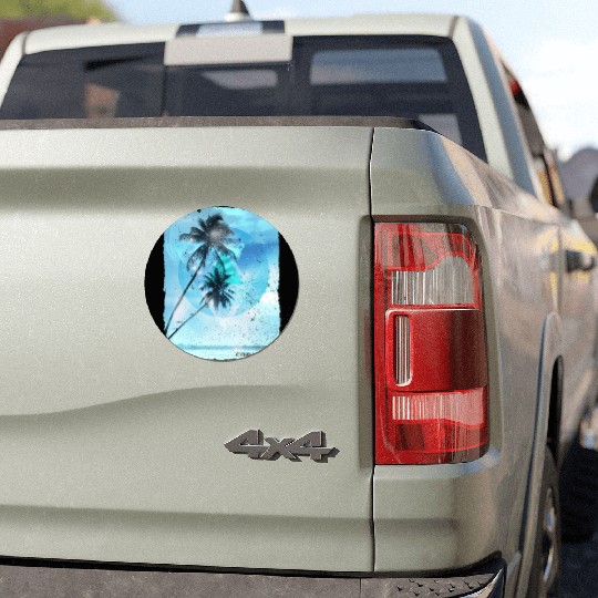 Artistic Cozumel Mexico Palm Tree Vacation Car Magnets