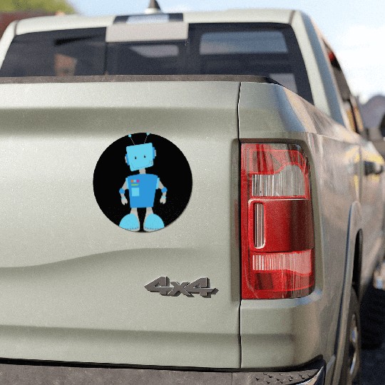 Cute Robot Funny Robot Silly Robot Blue Robot Car Magnets