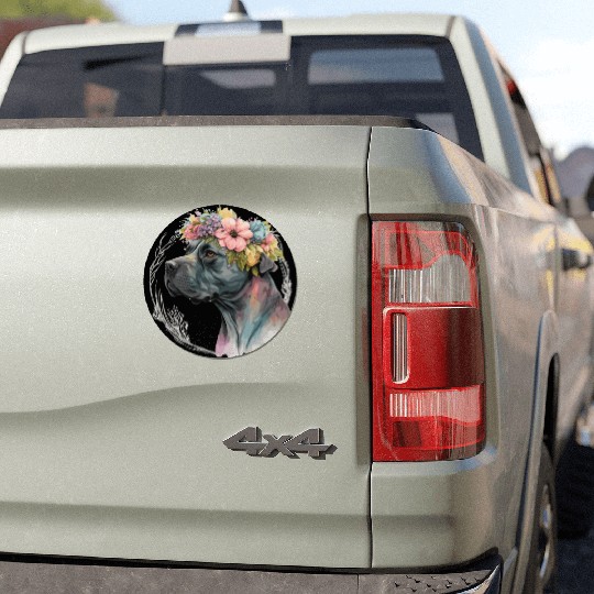 Cute Cane Corso Flower Crown Pet Dog Breed Puppy Car Magnets