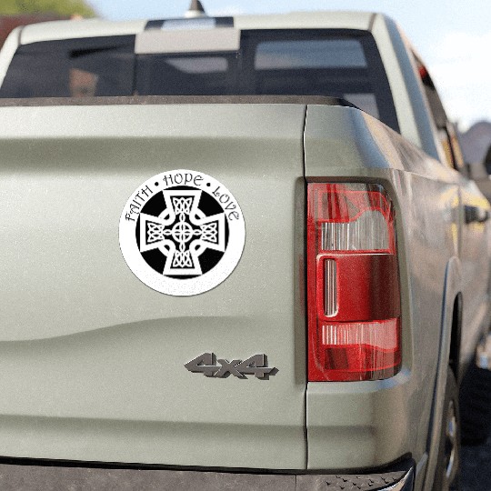 Timeless Celtic Cross With Celtic Knots Car Magnets