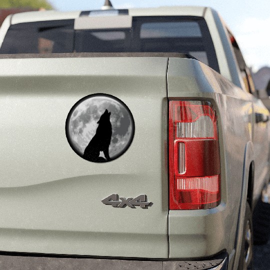 Halloween Wolf Moonlight Wildlife Animal Design. Car Magnets