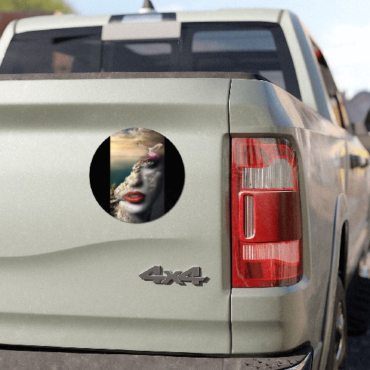 la femme et le nature Car Magnets