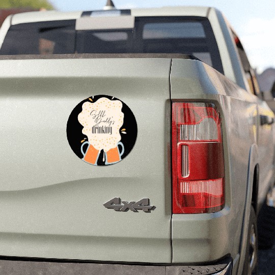 Shhh, Daddy's Drinking, Funny Dad Beer Quote Gift Car Magnets