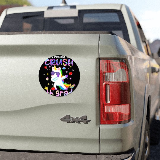 I m Ready To Crush 6th Grade Dabbing Unicorn Car Magnets