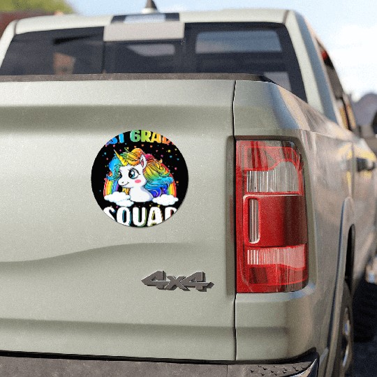 1st Grade Squad Unicorn Rainbow Back To School Car Magnets