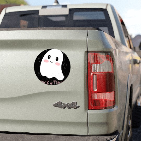 Boo Cute Ghost Halloween design trick or treat Car Magnets