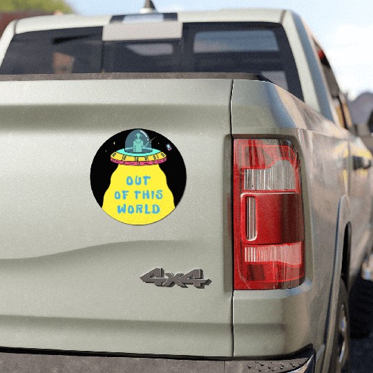 Out Of This World Space Alien Stars Car Magnets