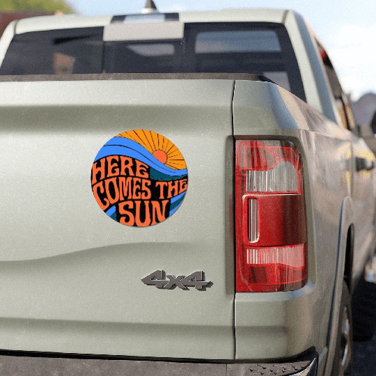 here comes the sun Car Magnets