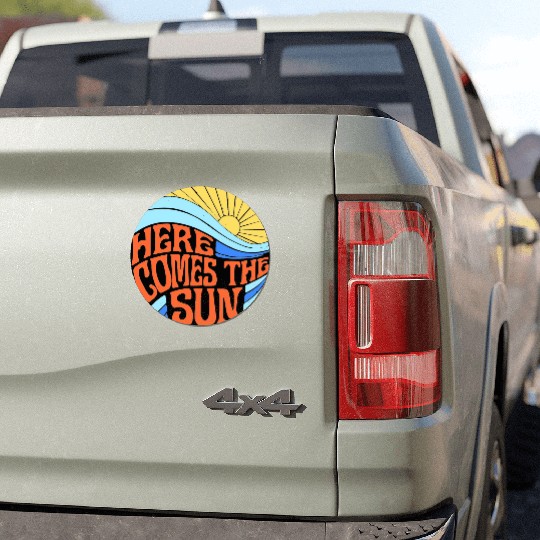 Here comes the sun Car Magnets