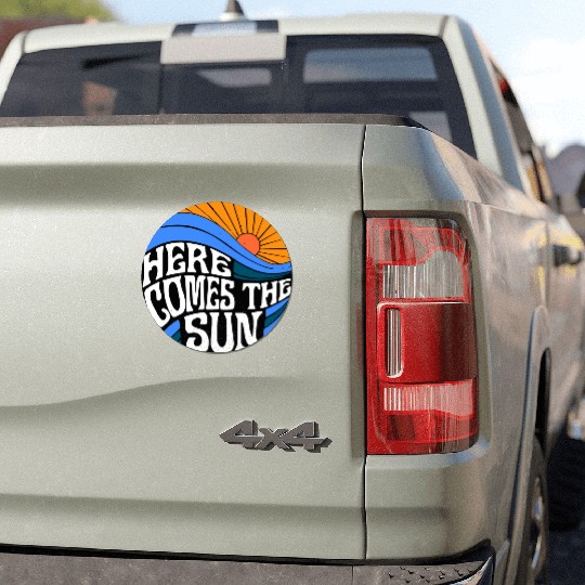 Here comes the sun Car Magnets
