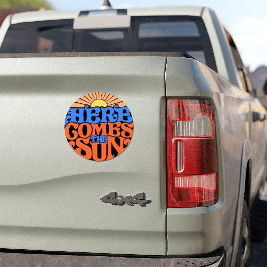 Here comes the sun Car Magnets
