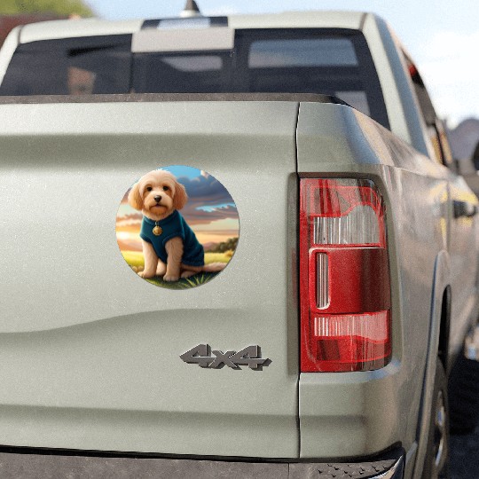dog and wilderness Car Magnets