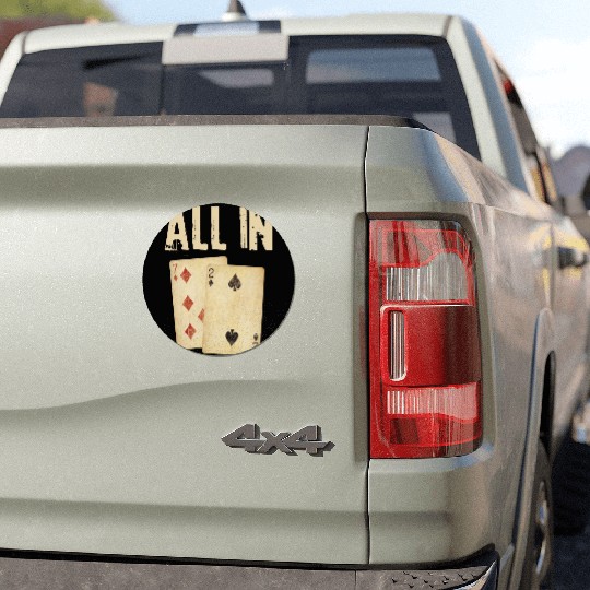 Poker Card Game All In Gift Poker Player 7 2 Car Magnets